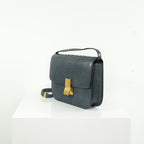Celine Navy Blue Python Classic Box Flap Bag