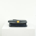 Celine Navy Blue Python Classic Box Flap Bag