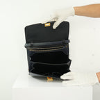 Celine Navy Blue Python Classic Box Flap Bag