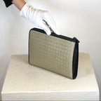 Bottega Veneta Intrecciato Zip Around Leather Wallet Clutch