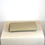 Bottega Veneta Intrecciato Zip Around Leather Wallet Clutch