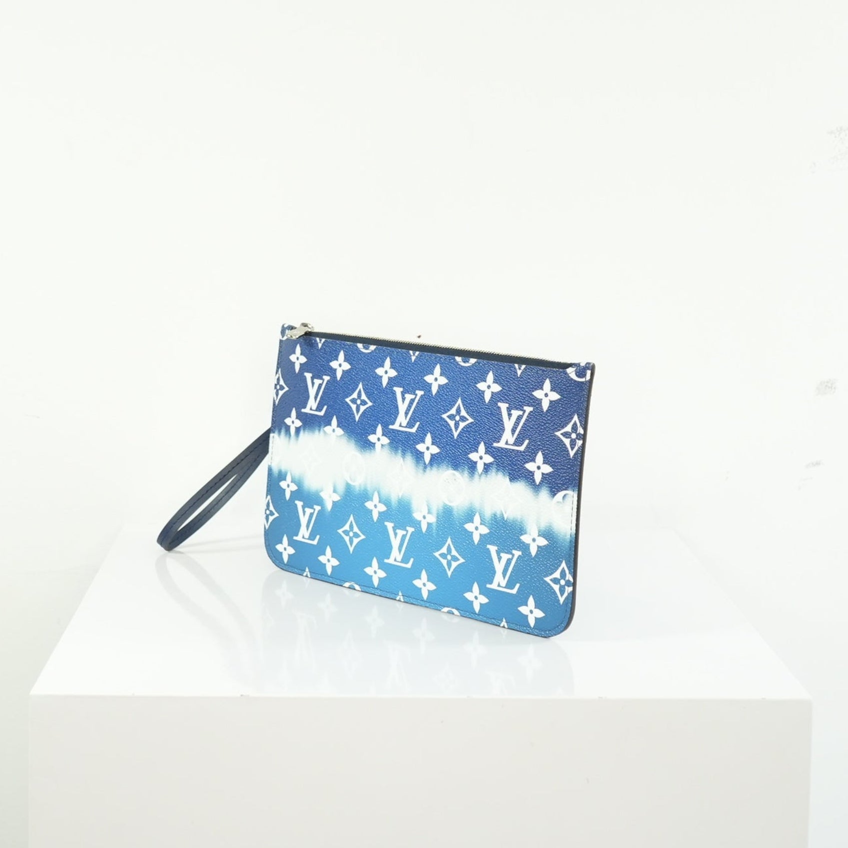Louis Vuitton LImited Edition LV Escale Collection Blue Neverfull MM Bag Full Set