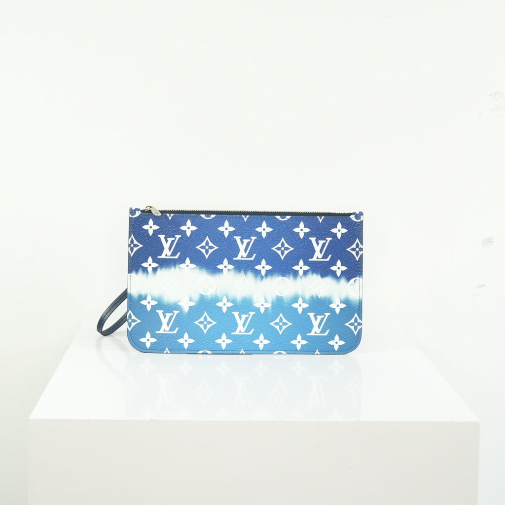 Louis Vuitton LImited Edition LV Escale Collection Blue Neverfull MM Bag Full Set