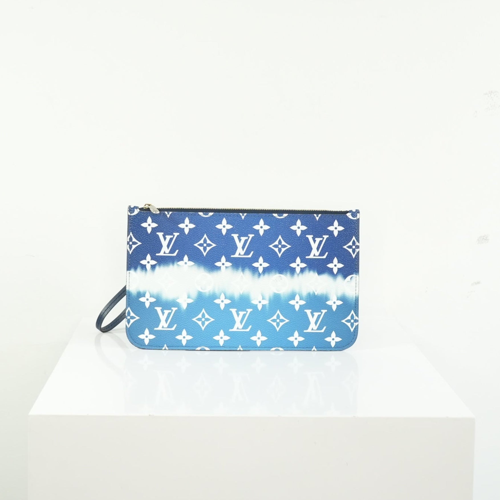 Louis Vuitton LImited Edition LV Escale Collection Blue Neverfull MM Bag Full Set