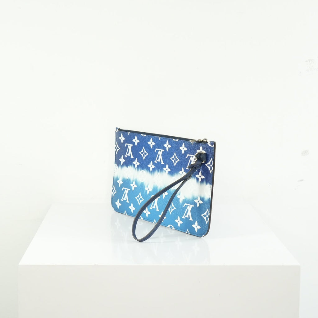 Louis Vuitton LImited Edition LV Escale Collection Blue Neverfull MM Bag Full Set