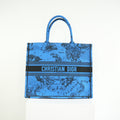 Christain Dior Blue Toile De Jouy Zodiac Book Tote