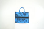 Christain Dior Blue Toile De Jouy Zodiac Book Tote