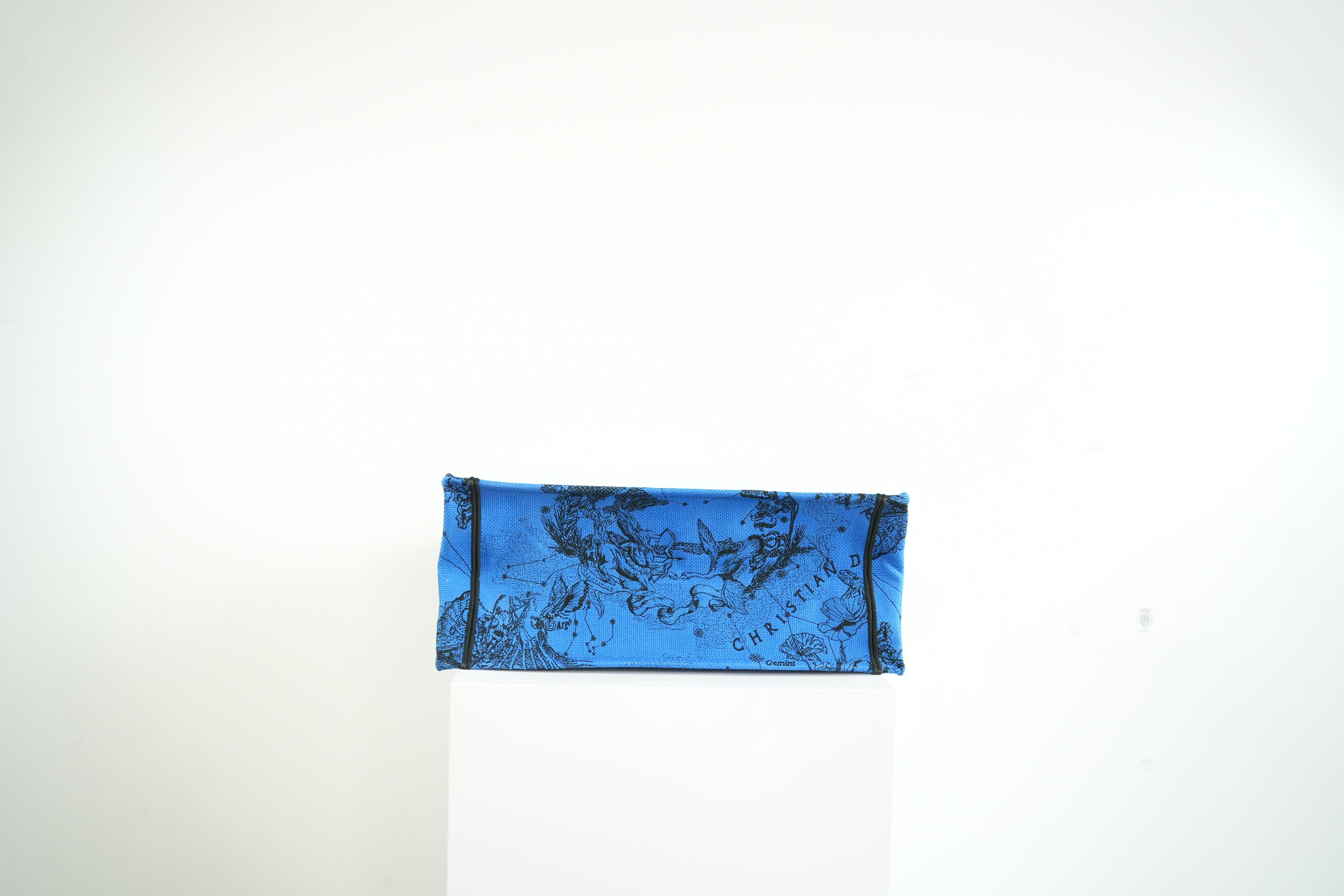 Christain Dior Blue Toile De Jouy Zodiac Book Tote