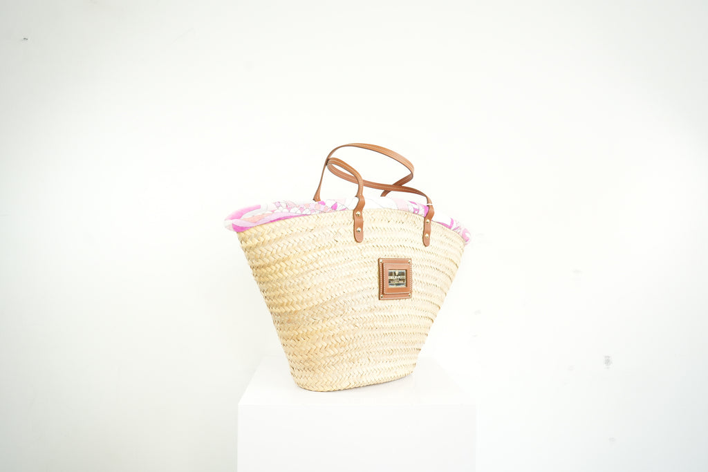 Emilio Pucci Wicker Basket Pink Inside Pattern (Deadstock) w/ dust bag