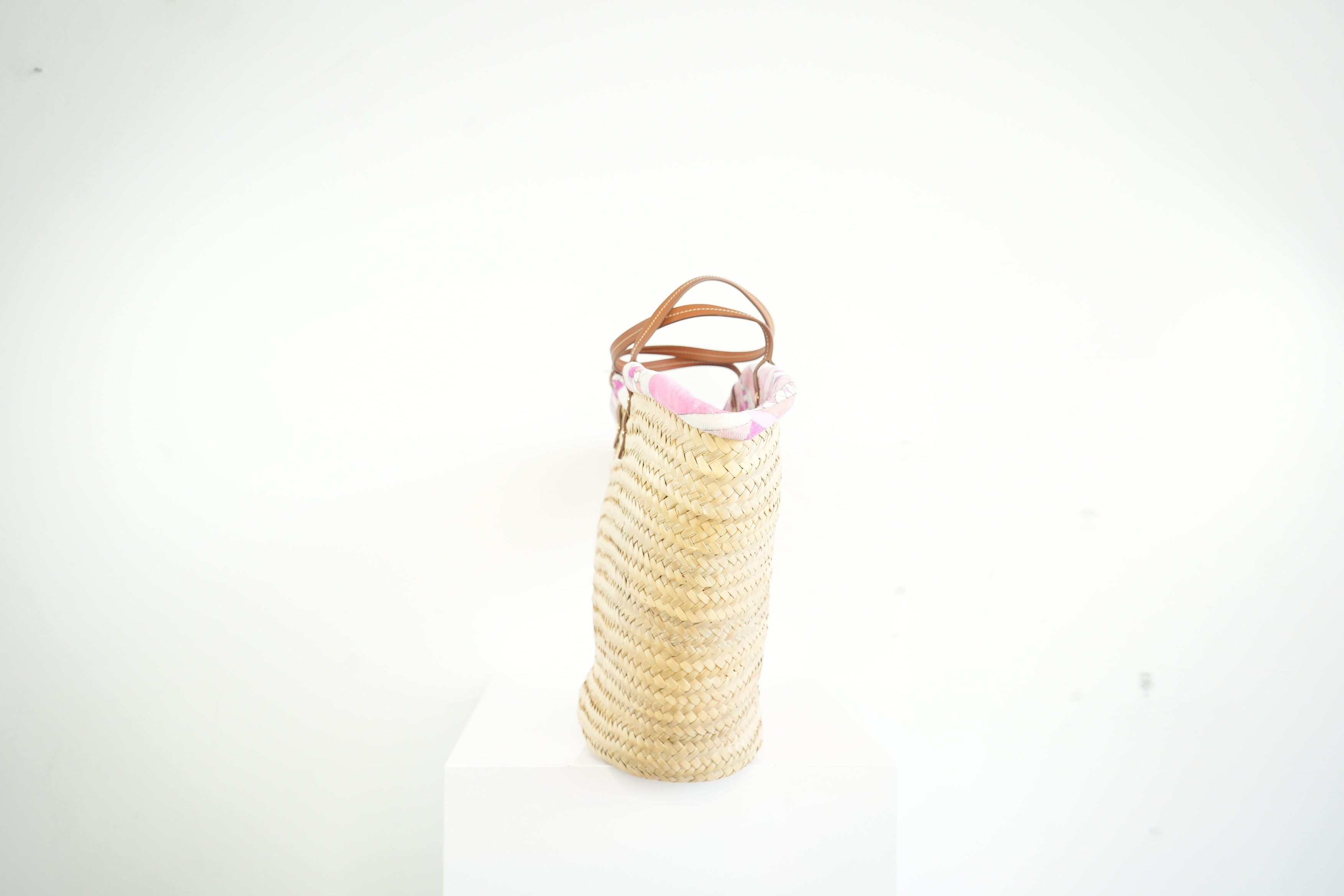 Emilio Pucci Wicker Basket Pink Inside Pattern (Deadstock) w/ dust bag