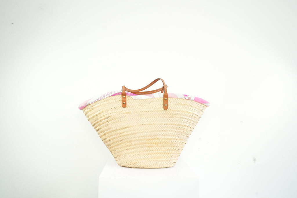 Emilio Pucci Wicker Basket Pink Inside Pattern (Deadstock) w/ dust bag