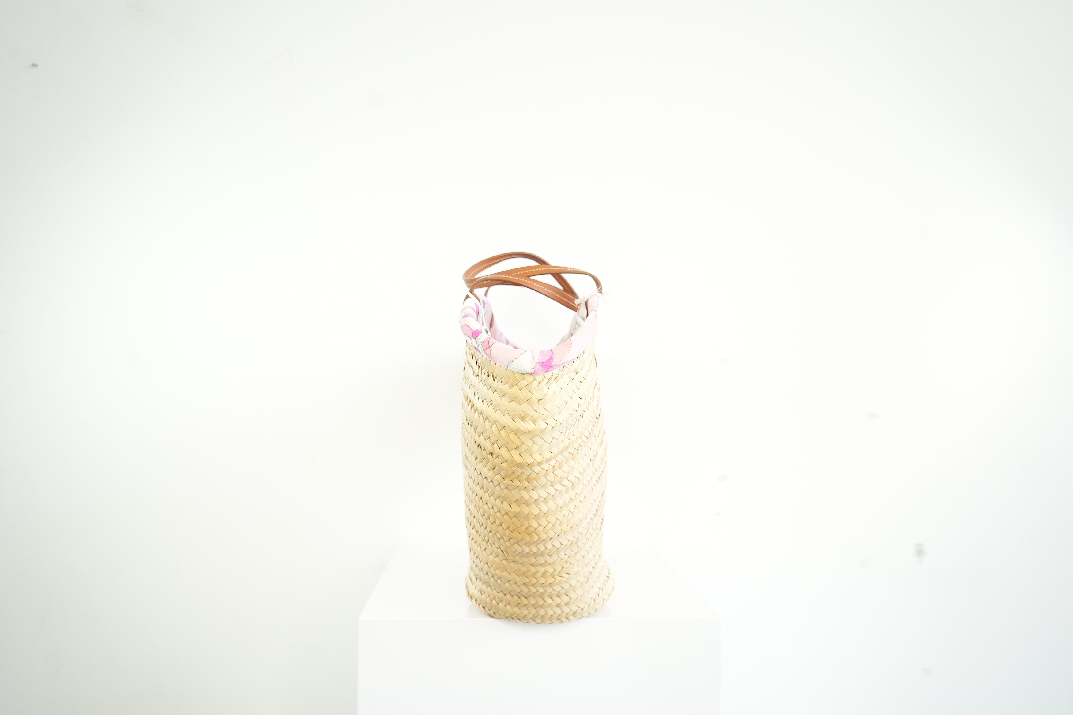 Emilio Pucci Wicker Basket Pink Inside Pattern (Deadstock) w/ dust bag