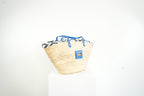 Emilio Pucci Straw Zebra Interior with Blue Trim Beach Tote Bag w/ dust bag