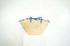 Emilio Pucci Straw Zebra Interior with Blue Trim Beach Tote Bag w/ dust bag