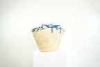 Emilio Pucci Straw Zebra Interior with Blue Trim Beach Tote Bag w/ dust bag