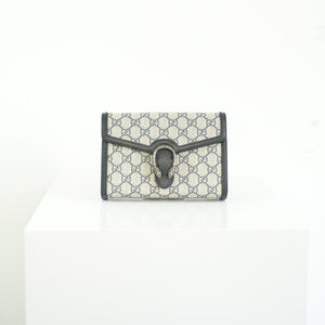 Gucci Navy GG Supreme Canvas Dionysus Bag Full Set