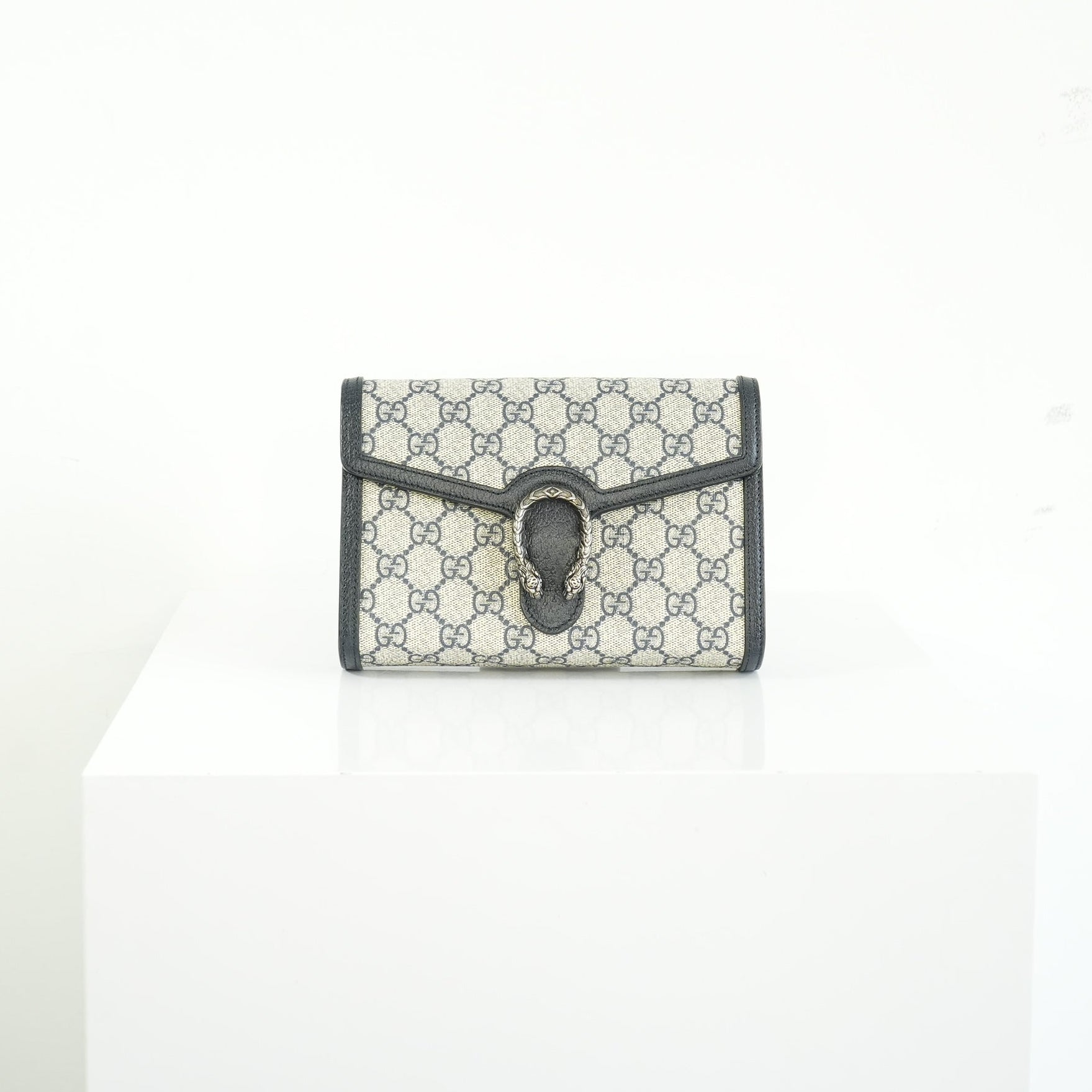 Gucci Navy GG Supreme Canvas Dionysus Bag Full Set