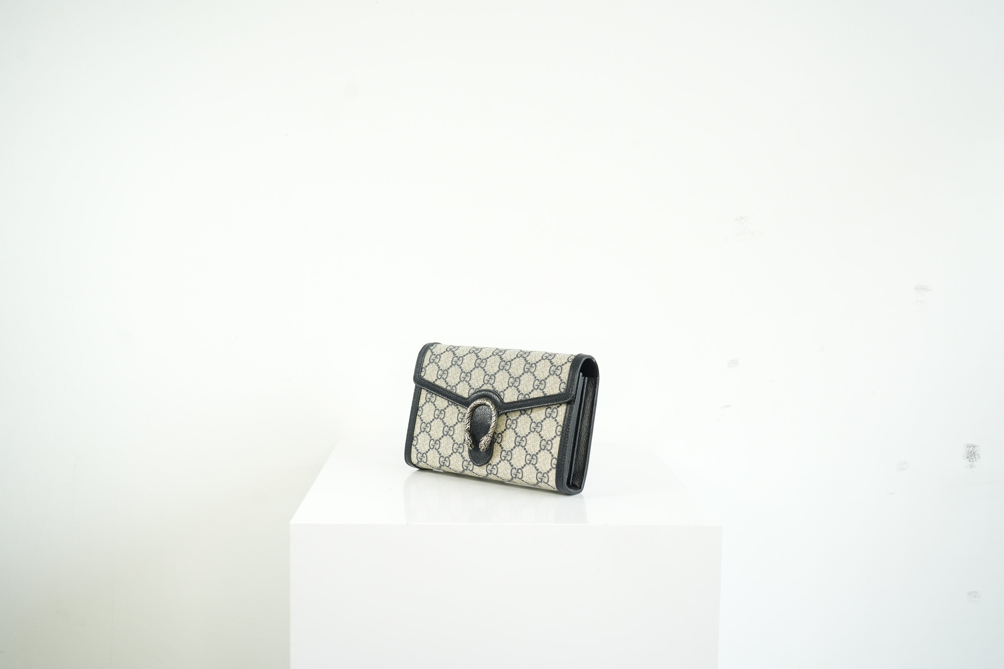 Gucci Navy GG Supreme Canvas Dionysus Bag Full Set