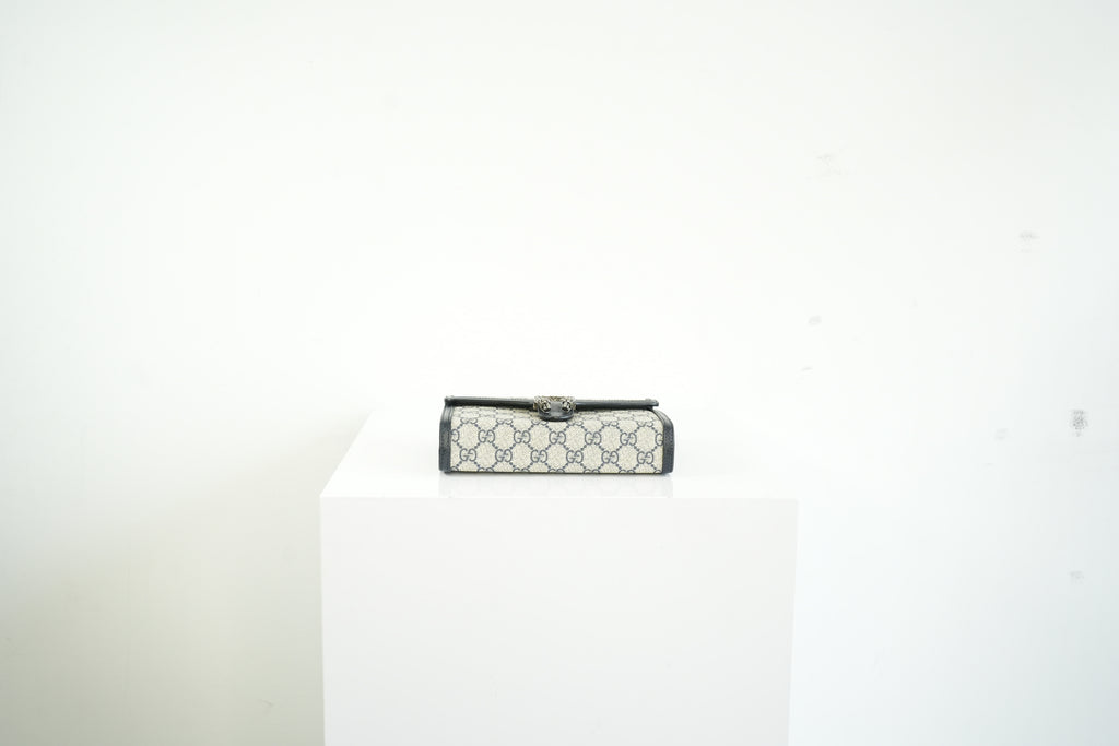 Gucci Navy GG Supreme Canvas Dionysus Bag Full Set