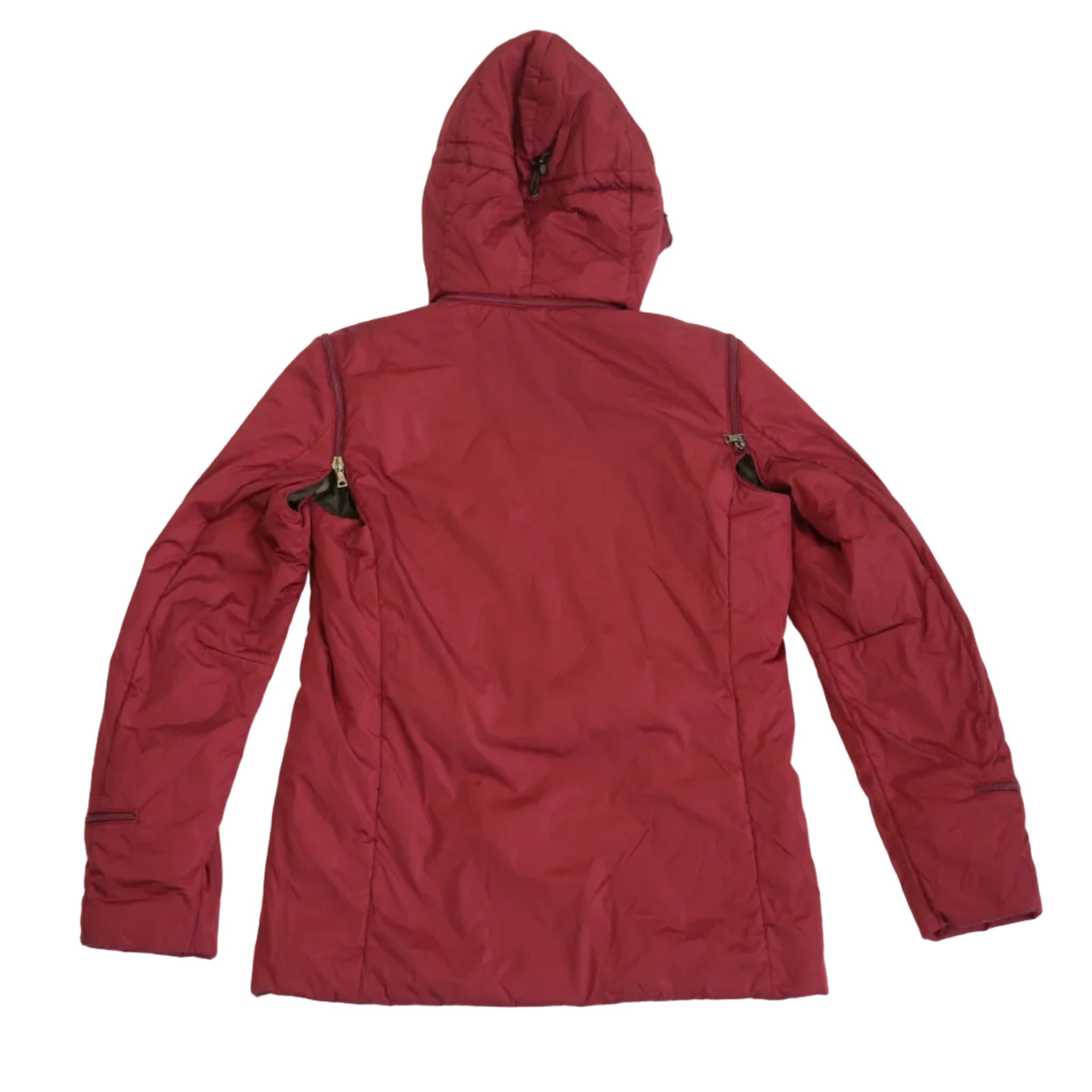 Prada Sport Red Nylon Jacket with Detachable Hood