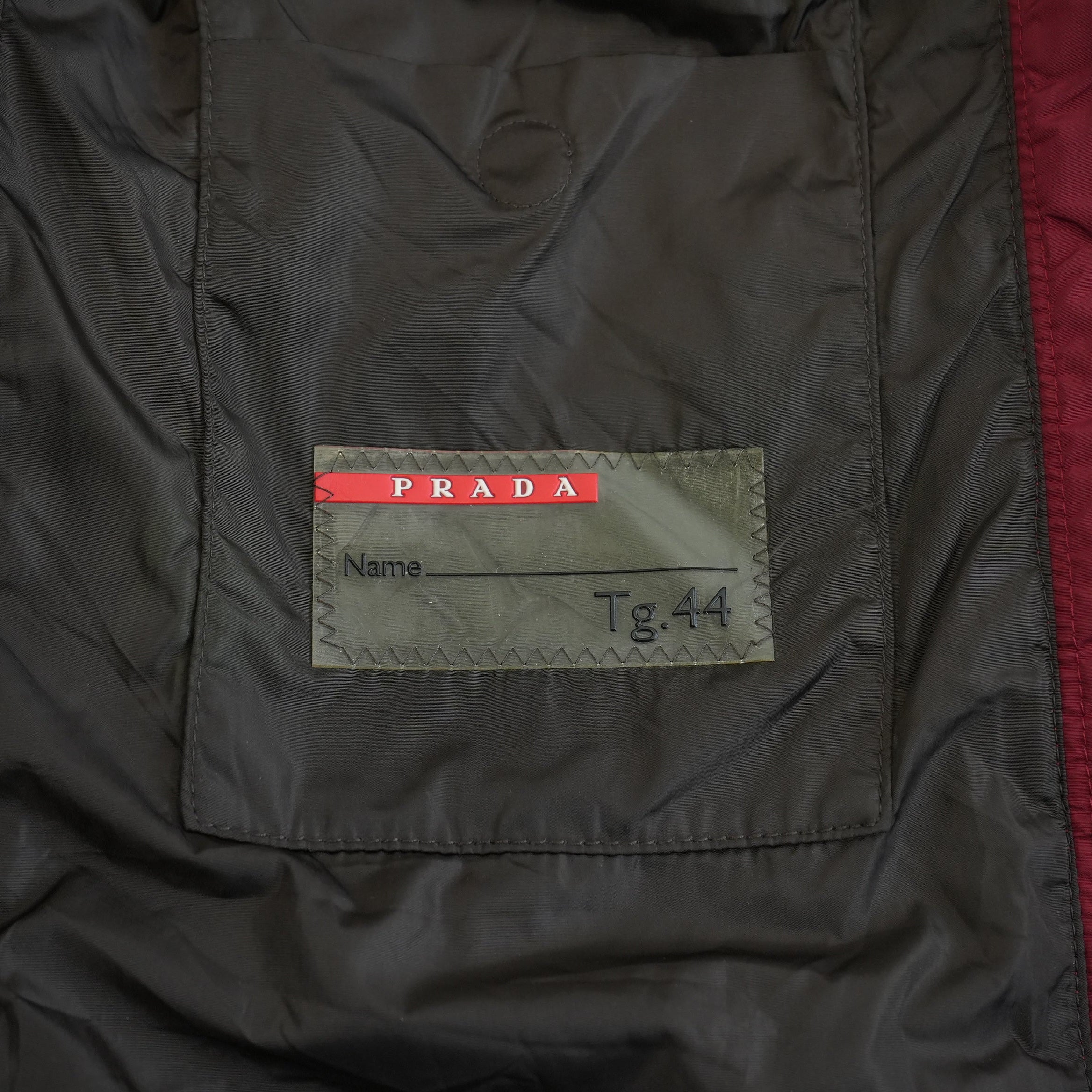 Prada Sport Red Nylon Jacket with Detachable Hood