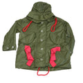 Burberry Nylon Hooded Mod Coat Parka Jacket Olive Green Size 0
