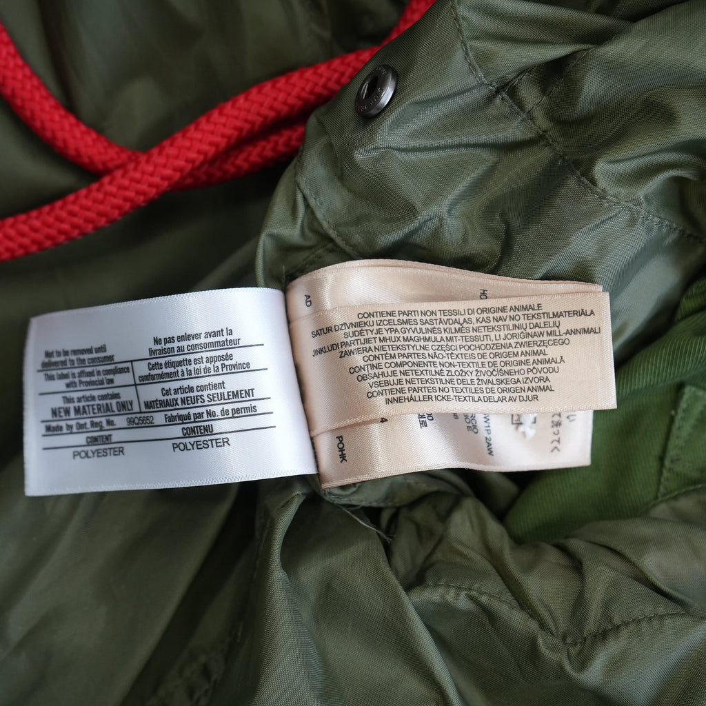 Burberry Nylon Hooded Mod Coat Parka Jacket Olive Green Size 0