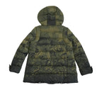 Prada Floral Camouflage Down Hooded Full Zip Puffer Jacket Size 38