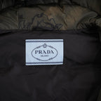 Prada Floral Camouflage Down Hooded Full Zip Puffer Jacket Size 38