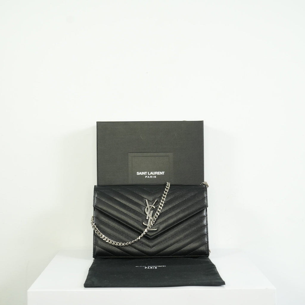 Saint Laurent Classic Black Monogram WOC, full set