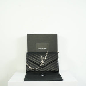 Saint Laurent Classic Black Monogram WOC, full set