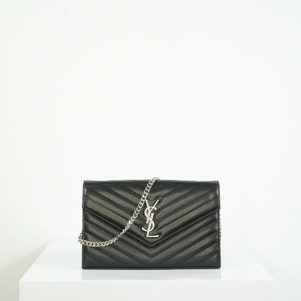 Saint Laurent Classic Black Monogram WOC, full set