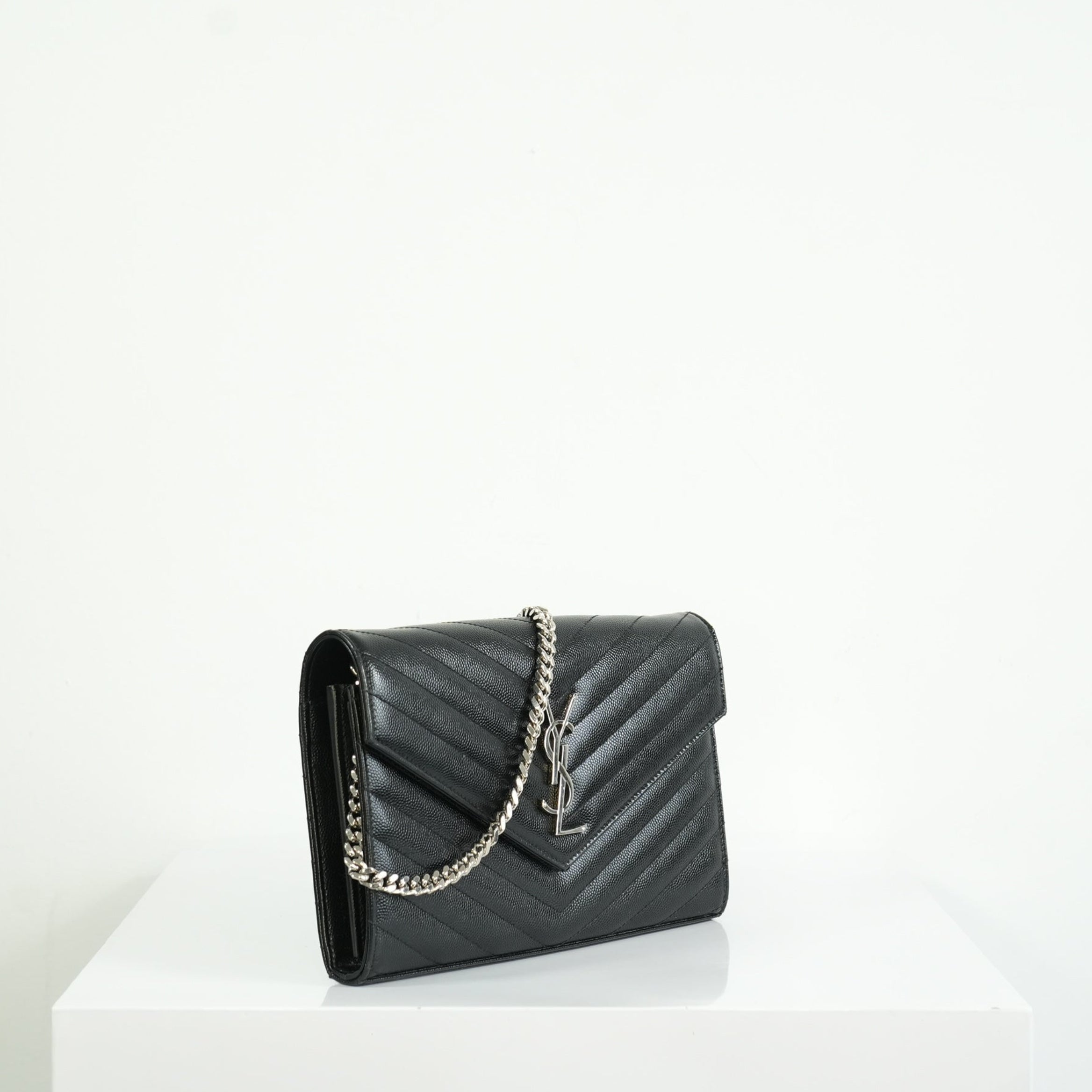 Saint Laurent Classic Black Monogram WOC, full set