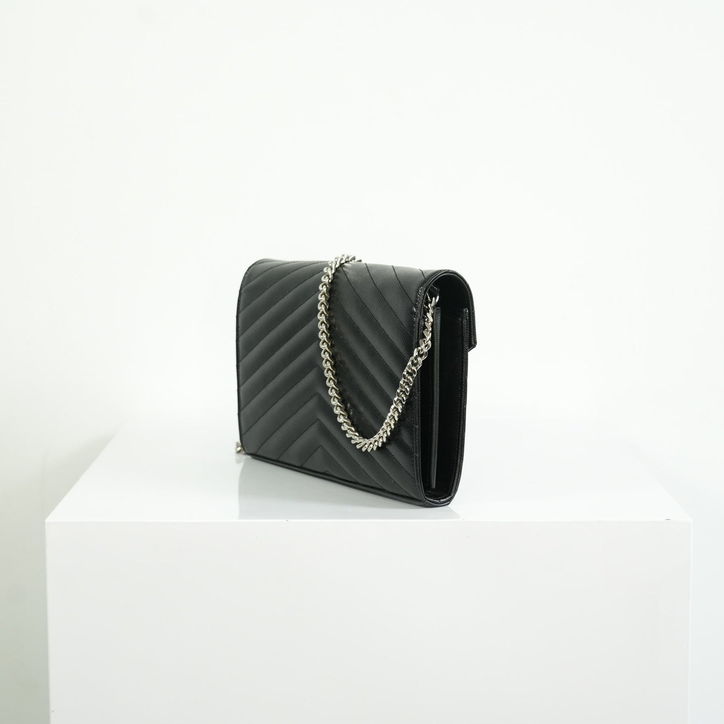 Saint Laurent Classic Black Monogram WOC, full set