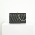 Saint Laurent Classic Black Monogram WOC, full set