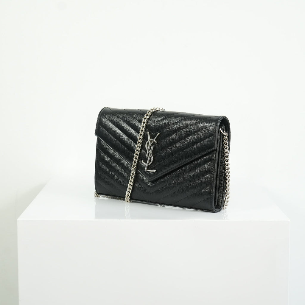Saint Laurent Classic Black Monogram WOC, full set