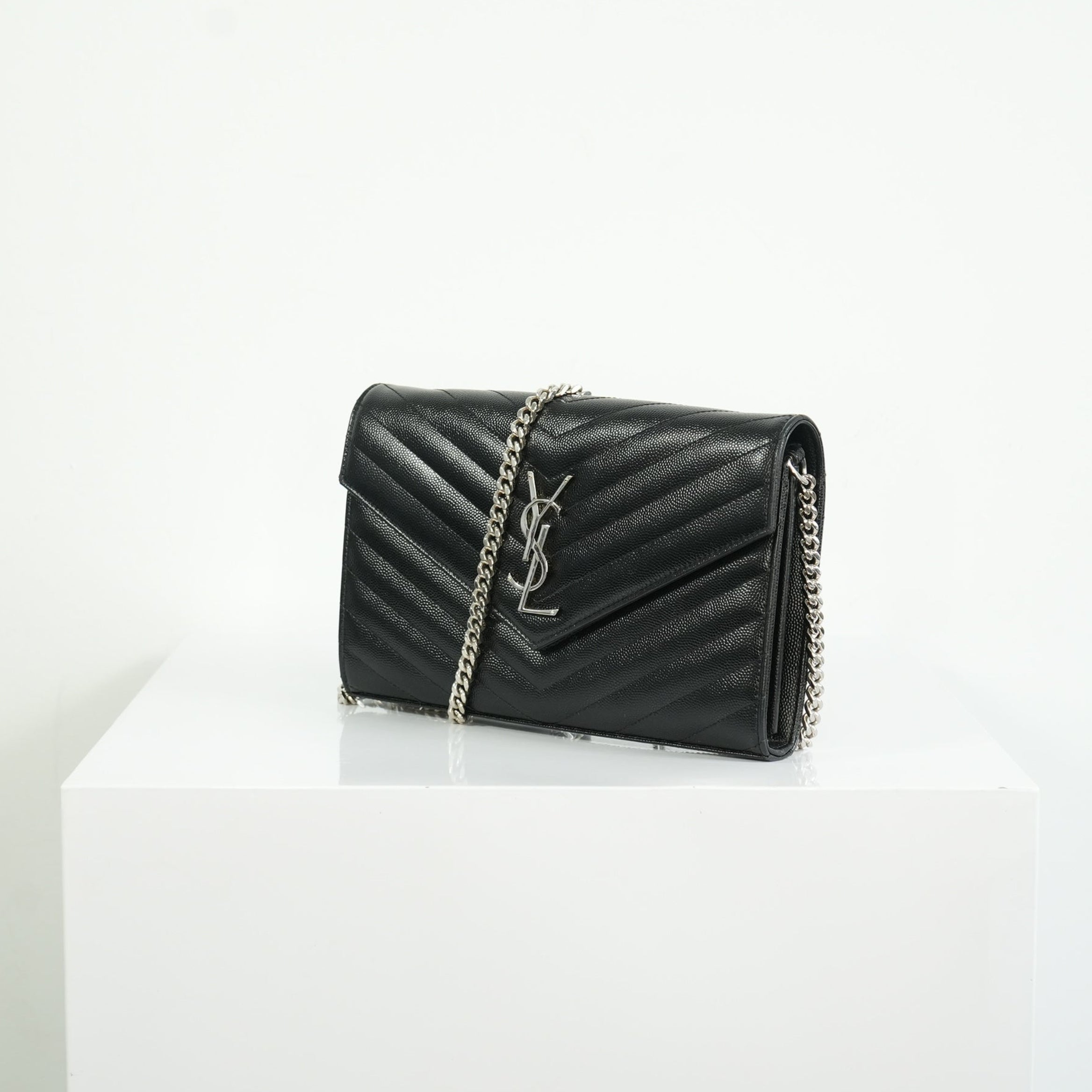 Saint Laurent Classic Black Monogram WOC, full set