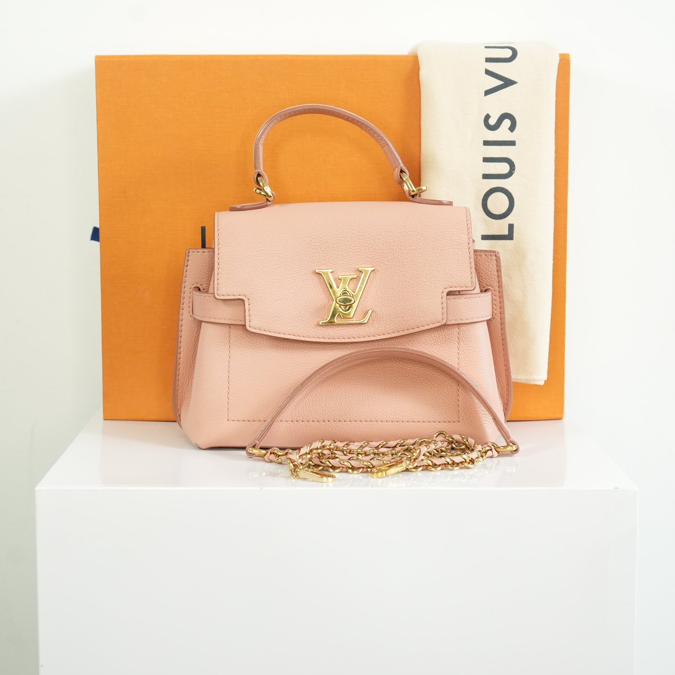 Louis Vuitton Pink Lockme Ever Mini Handbah FULL SET