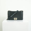 Chanel Black Chevron Boy Bag