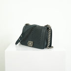 Chanel Black Chevron Boy Bag