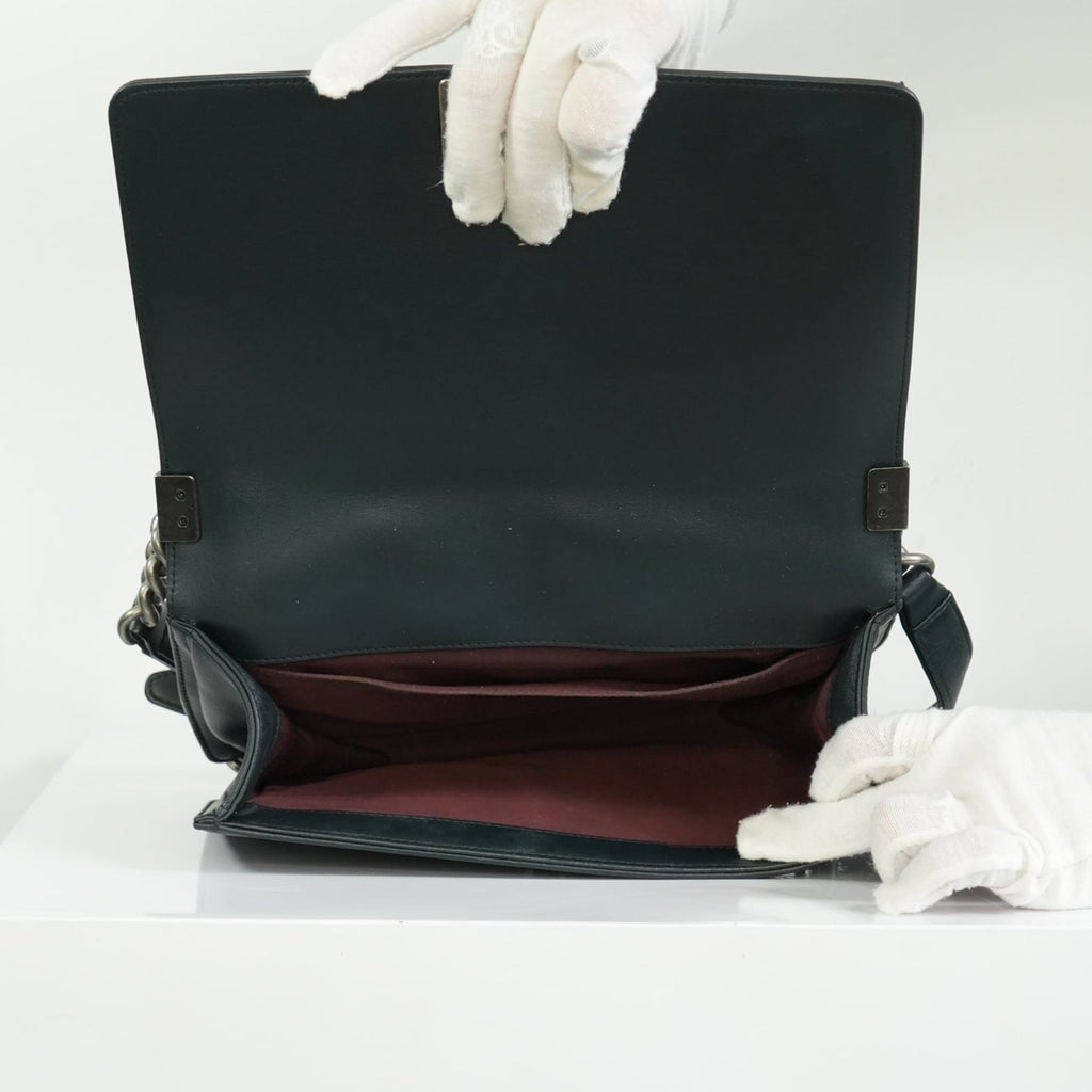 Chanel Black Chevron Boy Bag