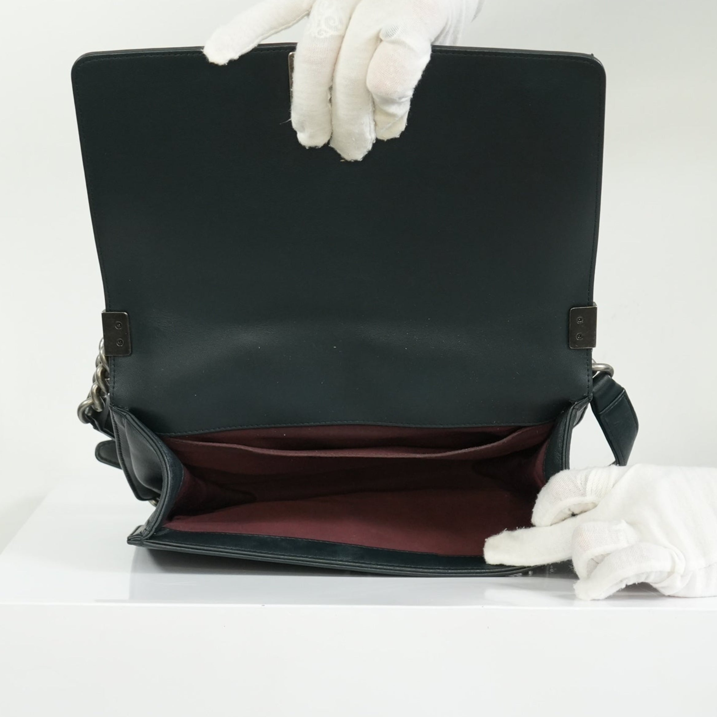 Chanel Black Chevron Boy Bag