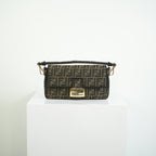 Fendi Baguette (2way) Medium Monogram Brown FF Jacquard Fabric