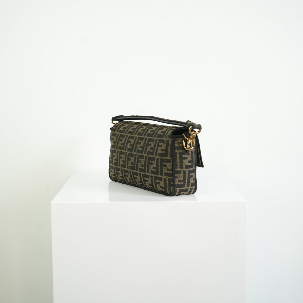Fendi Baguette (2way) Medium Monogram Brown FF Jacquard Fabric