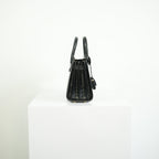 Saint Laurent Black Baby Croc Sac de Jour Bag w/ dust bag