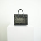 Saint Laurent Black Baby Croc Sac de Jour Bag w/ dust bag