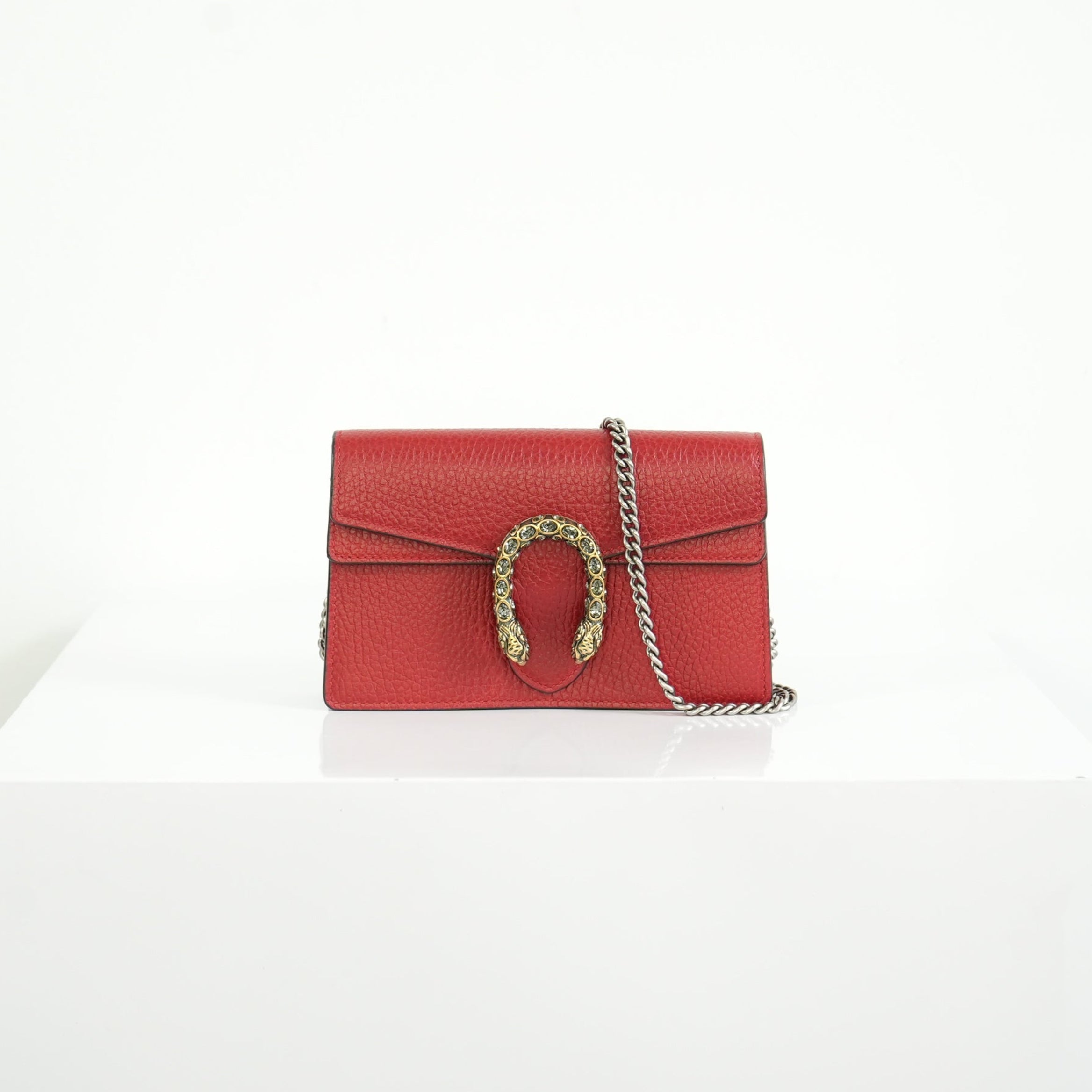 Gucci Dionysus Mini Red Leather Shoulder Bag