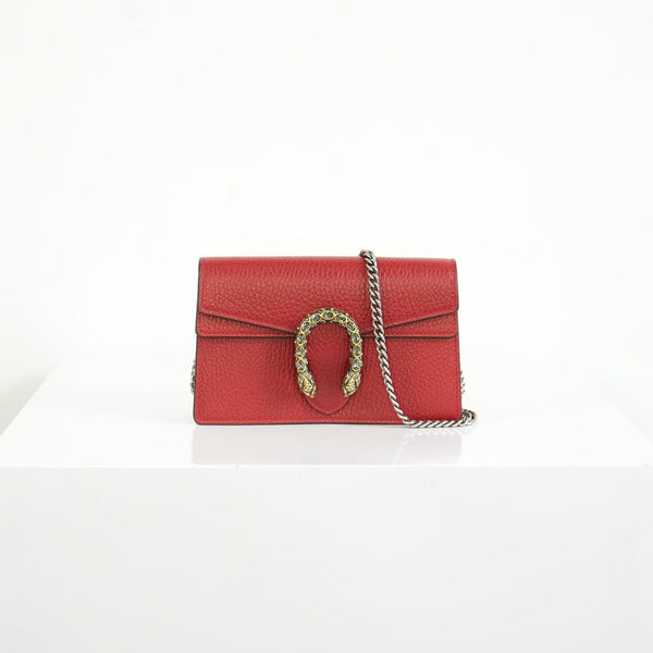 Gucci Dionysus Mini Red Leather Shoulder Bag