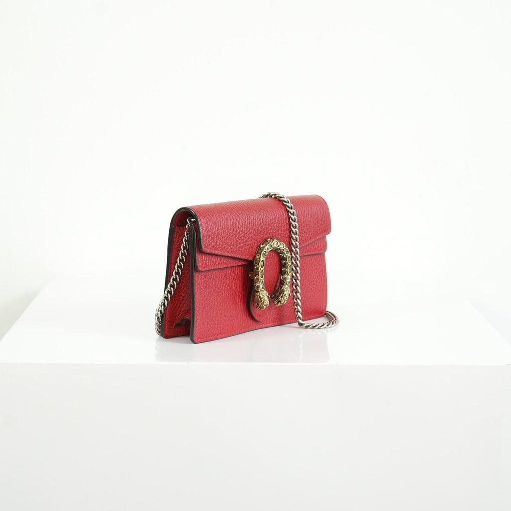 Gucci Dionysus Mini Red Leather Shoulder Bag