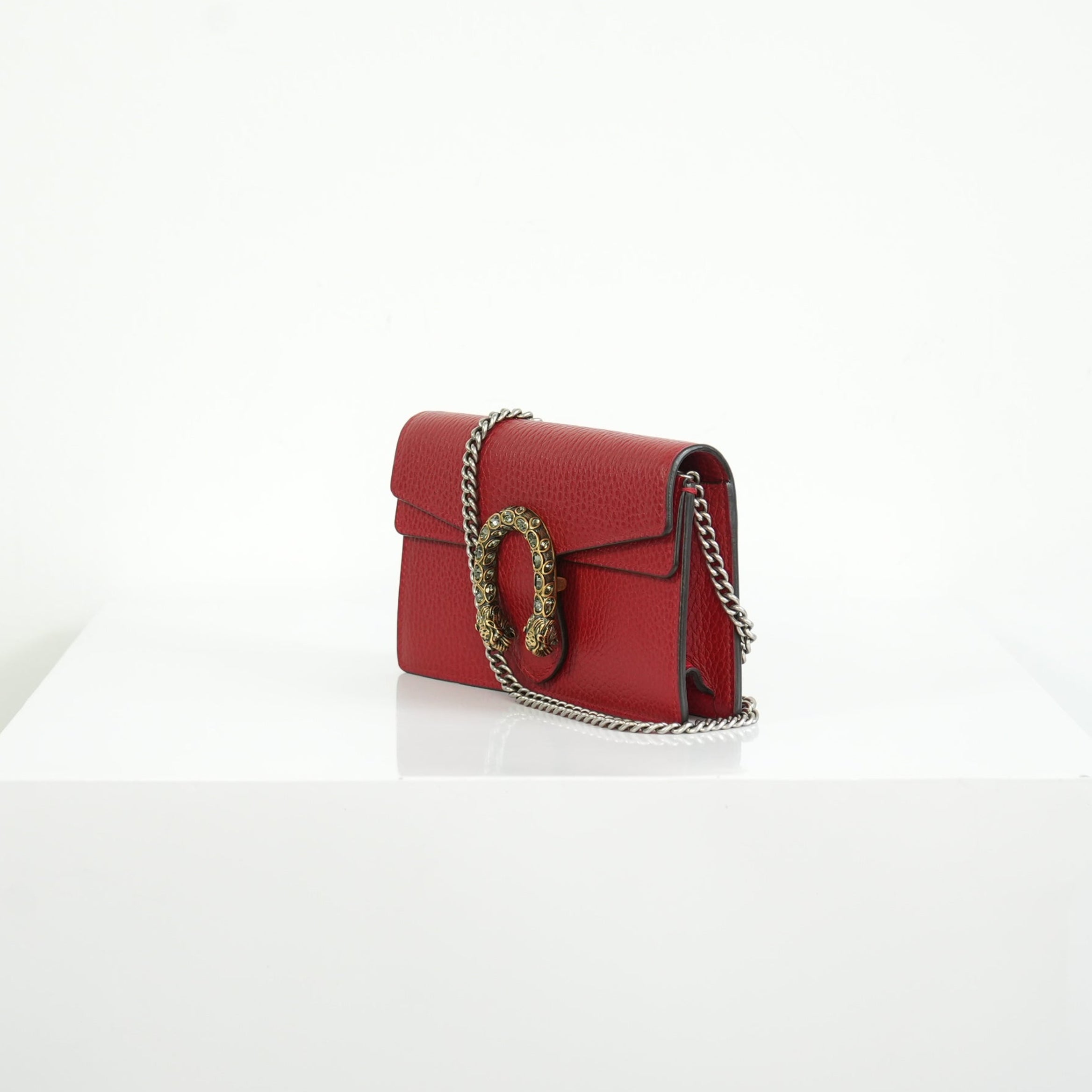 Gucci Dionysus Mini Red Leather Shoulder Bag